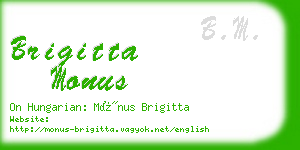 brigitta monus business card